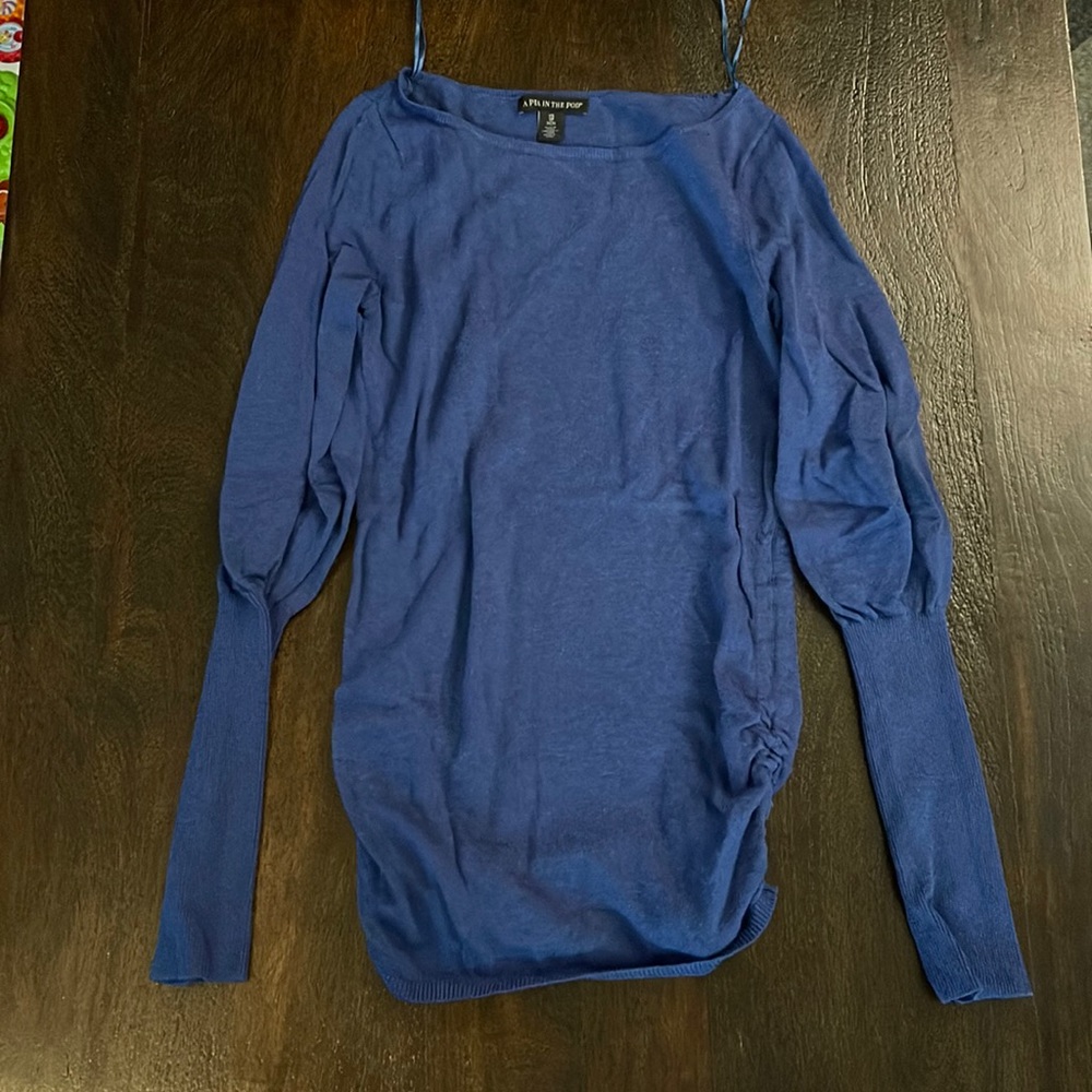 Blue maternity sweater, size XS